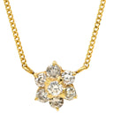 ノンブランド NON BRAND ダイヤペンダント イエローゴールド K18YG ダイヤモンド ネックレス 18K 7P 7石 7粒 ダイヤモンド フラワーモチーフ