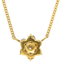 ノンブランド NON BRAND ダイヤペンダント イエローゴールド K18YG ダイヤモンド ネックレス 18K 7P 7石 7粒 ダイヤモンド フラワーモチーフ