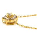 ノンブランド NON BRAND ダイヤペンダント イエローゴールド K18YG ダイヤモンド ネックレス 18K 7P 7石 7粒 ダイヤモンド フラワーモチーフ
