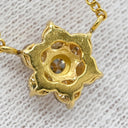 ノンブランド NON BRAND ダイヤペンダント イエローゴールド K18YG ダイヤモンド ネックレス 18K 7P 7石 7粒 ダイヤモンド フラワーモチーフ