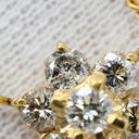 ノンブランド NON BRAND ダイヤペンダント イエローゴールド K18YG ダイヤモンド ネックレス 18K 7P 7石 7粒 ダイヤモンド フラワーモチーフ
