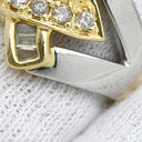 ノンブランド NON BRAND ダイヤ リング イエローゴールド×シルバー K18YG Pt850 ダイヤモンド リング 指輪 Au750 18K 18金 YG×Pt850 コンビ バゲットカット 12号