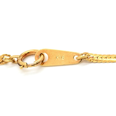 ノンブランド NON BRAND ダイヤペンダント イエローゴールド K18YG ダイヤモンド ネックレス 18K 1P 1石 1粒 ダイヤモンド 0.28ct スネークチェーン