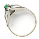 ノンブランド NON BRAND エメラルド リング ホワイトゴールド K14WG エメラルド リング 指輪 グリーン 緑 スクエア バケットミックスカット 1石 11号