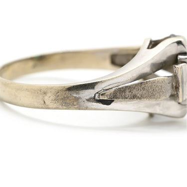 ノンブランド NON BRAND エメラルド リング ホワイトゴールド K14WG エメラルド リング 指輪 グリーン 緑 スクエア バケットミックスカット 1石 11号