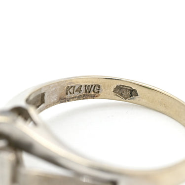 ノンブランド NON BRAND エメラルド リング ホワイトゴールド K14WG エメラルド リング 指輪 グリーン 緑 スクエア バケットミックスカット 1石 11号