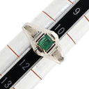 ノンブランド NON BRAND エメラルド リング ホワイトゴールド K14WG エメラルド リング 指輪 グリーン 緑 スクエア バケットミックスカット 1石 11号