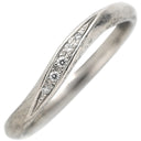 ノンブランド NON BRAND ダイヤモンド 0.025ct プラチナシルバー Pt950 ダイヤモンド リング 指輪 デザインリング カーブリング 名前刻印入り プラチナ 11号