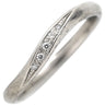 ノンブランド NON BRAND ダイヤモンド 0.025ct プラチナシルバー Pt950 ダイヤモンド リング 指輪 デザインリング カーブリング 名前刻印入り プラチナ 11号