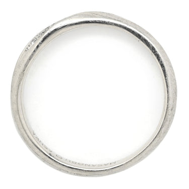 ノンブランド NON BRAND ダイヤモンド 0.025ct プラチナシルバー Pt950 ダイヤモンド リング 指輪 デザインリング カーブリング 名前刻印入り プラチナ 11号