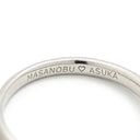 ノンブランド NON BRAND ダイヤモンド 0.025ct プラチナシルバー Pt950 ダイヤモンド リング 指輪 デザインリング カーブリング 名前刻印入り プラチナ 11号