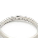 ノンブランド NON BRAND ダイヤモンド 0.025ct プラチナシルバー Pt950 ダイヤモンド リング 指輪 デザインリング カーブリング 名前刻印入り プラチナ 11号