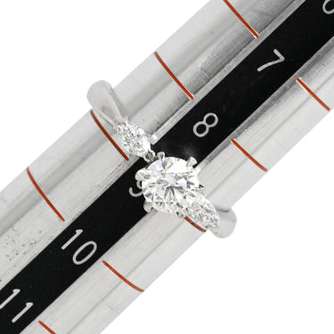 ノンブランド NON BRAND ダイヤリング プラチナシルバー Pt900 ダイヤモンド リング 指輪 3P 3石 3粒 ダイヤモンド 8.5号