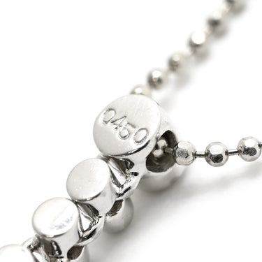 ノンブランド NON BRAND ダイヤ ペンダント プラチナシルバー Pt850 ダイヤモンド ネックレス プラチナム 1P 1石 1粒 ドロップ ライン バートップ