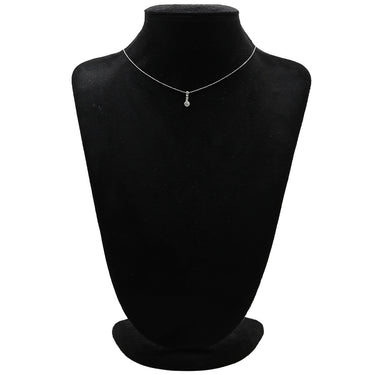 ノンブランド NON BRAND ダイヤ ペンダント プラチナシルバー Pt850 ダイヤモンド ネックレス プラチナム 1P 1石 1粒 ドロップ ライン バートップ