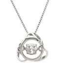 ノンブランド NON BRAND ダイヤ ペンダント プラチナシルバー Pt900 ダイヤモンド Pt850(チェーン) ネックレス プラチナム 1P 1石 1粒 メビウス ムービング スイング