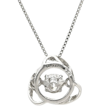 ノンブランド NON BRAND ダイヤ ペンダント プラチナシルバー Pt900 ダイヤモンド Pt850(チェーン) ネックレス プラチナム 1P 1石 1粒 メビウス ムービング スイング