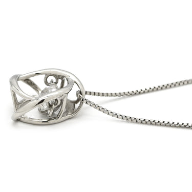 ノンブランド NON BRAND ダイヤ ペンダント プラチナシルバー Pt900 ダイヤモンド Pt850(チェーン) ネックレス プラチナム 1P 1石 1粒 メビウス ムービング スイング