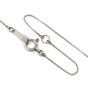 ノンブランド NON BRAND ダイヤ ペンダント プラチナシルバー Pt900 ダイヤモンド Pt850(チェーン) ネックレス プラチナム 1P 1石 1粒 メビウス ムービング スイング