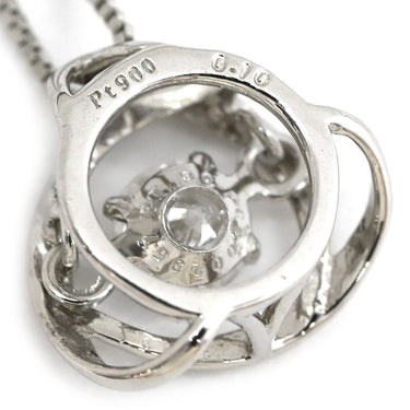 ノンブランド NON BRAND ダイヤ ペンダント プラチナシルバー Pt900 ダイヤモンド Pt850(チェーン) ネックレス プラチナム 1P 1石 1粒 メビウス ムービング スイング