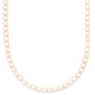 ノンブランド NON BRAND パール パールホワイト K18YG パール ネックレス 真珠 あこやパール フォーマル 一連 750 18K YG アコヤ真珠 43.5cm ラウンドシェイプ