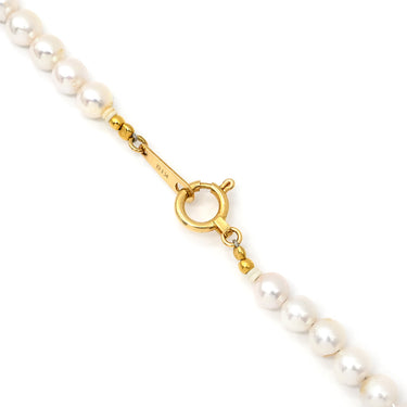 ノンブランド NON BRAND パール パールホワイト K18YG パール ネックレス 真珠 あこやパール フォーマル 一連 750 18K YG アコヤ真珠 43.5cm ラウンドシェイプ