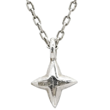 ノンブランド NON BRAND ダイヤ ペンダント ホワイトゴールド K10WG ダイヤモンド ネックレス ホワイトゴールド 1P 1石 1粒 十字星 スターモチーフ ソリテール アズキチェーン