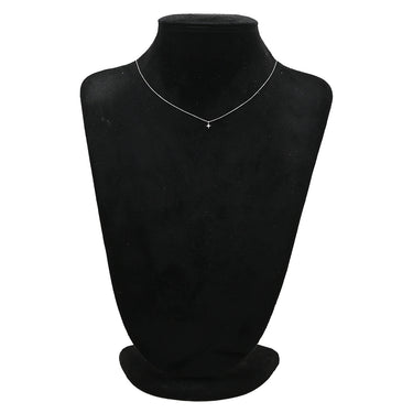 ノンブランド NON BRAND ダイヤ ペンダント ホワイトゴールド K10WG ダイヤモンド ネックレス ホワイトゴールド 1P 1石 1粒 十字星 スターモチーフ ソリテール アズキチェーン