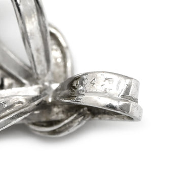 ノンブランド NON BRAND 黒蝶パール 15ｍｍ ダイヤモンド ホワイトゴールド Pt パール ペンダントトップ 真珠 シルバー プラチナ ネックレストップ オフラウンドシェイプ リボン