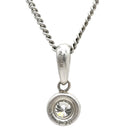 ノンブランド NON BRAND ダイヤ ペンダント プラチナシルバー Pt900 ダイヤモンド Pt850(チェーン) ネックレス 1P 1石 1粒