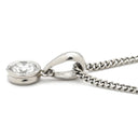 ノンブランド NON BRAND ダイヤ ペンダント プラチナシルバー Pt900 ダイヤモンド Pt850(チェーン) ネックレス 1P 1石 1粒