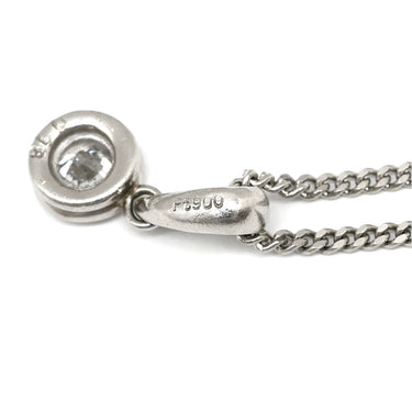 ノンブランド NON BRAND ダイヤ ペンダント プラチナシルバー Pt900 ダイヤモンド Pt850(チェーン) ネックレス 1P 1石 1粒