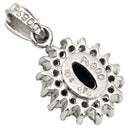 ノンブランド NON BRAND ブルーサファイア 0.7ct ダイヤモンド プラチナシルバー Pt900 サファイア ダイヤモンド ペンダントトップ 青 ブルー オーバルミックスカット ペンダントヘッド ネックレストップ Pt900