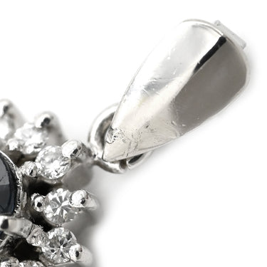 ノンブランド NON BRAND ブルーサファイア 0.7ct ダイヤモンド プラチナシルバー Pt900 サファイア ダイヤモンド ペンダントトップ 青 ブルー オーバルミックスカット ペンダントヘッド ネックレストップ Pt900