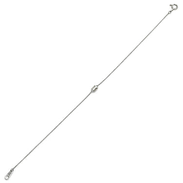 ノンブランド NON BRAND ダイヤ 0.10ct プラチナシルバー Pt900 ダイヤモンド Pt850(チェーン) ブレスレット 1P 1粒 1石 バゲットカット プラチナ チェーン