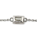 ノンブランド NON BRAND ダイヤ 0.10ct プラチナシルバー Pt900 ダイヤモンド Pt850(チェーン) ブレスレット 1P 1粒 1石 バゲットカット プラチナ チェーン