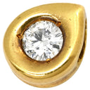 ノンブランド NON BRAND イエローゴールド K18YG ダイヤモンド ペンダントトップ ペンダントヘッド Au750 18K 18金 1P 1石 1粒 ダイヤ 雫型 しずく 涙型 ティアドロップ