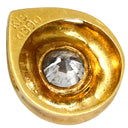 ノンブランド NON BRAND イエローゴールド K18YG ダイヤモンド ペンダントトップ ペンダントヘッド Au750 18K 18金 1P 1石 1粒 ダイヤ 雫型 しずく 涙型 ティアドロップ