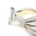 ノンブランド NON BRAND K14WG PT900 デザインイヤリング ホワイトゴールドXプラチナシルバー K14WG Pt900 イヤリング クリップ リーフ 透かし 585 14金 プラチナ