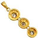 ノンブランド NON BRAND イエローゴールド K18YG ダイヤモンド ペンダントトップ ネックレストップ Au750 18K 18金 3粒 ダイヤモンド