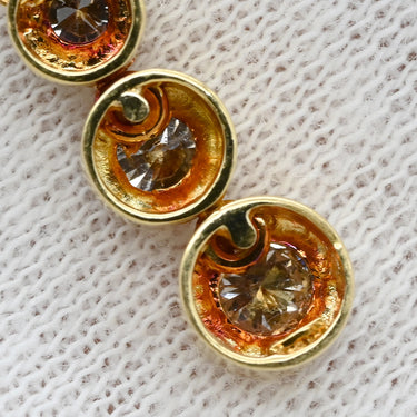 ノンブランド NON BRAND イエローゴールド K18YG ダイヤモンド ペンダントトップ ネックレストップ Au750 18K 18金 3粒 ダイヤモンド