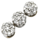 ノンブランド NON BRAND ホワイトゴールド K18WG ダイヤモンド ペンダントトップ Au750 18K 18金 3連 ドロップ ムービング スイング トリロジー