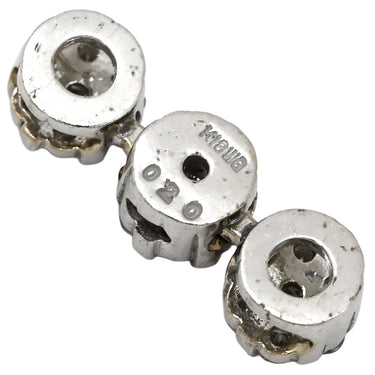 ノンブランド NON BRAND ホワイトゴールド K18WG ダイヤモンド ペンダントトップ Au750 18K 18金 3連 ドロップ ムービング スイング トリロジー