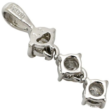 ノンブランド NON BRAND ダイヤモンド 3連 0.20ct プラチナシルバー Pt900 ダイヤモンド ペンダントトップ 3P 3石 ドロップ Pt900 ペンダントヘッド ネックレストップ チャーム