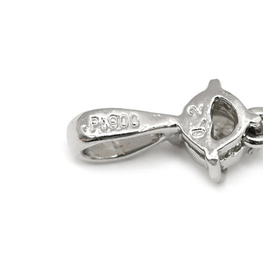 ノンブランド NON BRAND ダイヤモンド 3連 0.20ct プラチナシルバー Pt900 ダイヤモンド ペンダントトップ 3P 3石 ドロップ Pt900 ペンダントヘッド ネックレストップ チャーム