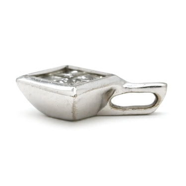 ノンブランド NON BRAND ダイヤモンド 0.30ct ホワイトゴールド K18WG ダイヤモンド ペンダントトップ 4石 4P プリンセスカット 四角 ペンダントヘッド ネックレストップ チャーム 18K 750WG