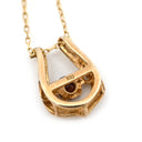 ノンブランド NON BRAND ガーネット U字ペンダント イエローゴールド K10 ガーネット ネックレス 10K ホースシュー 馬蹄 ネックジュエリー