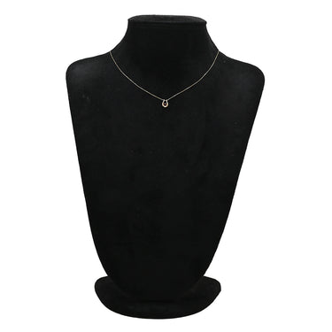 ノンブランド NON BRAND ガーネット U字ペンダント イエローゴールド K10 ガーネット ネックレス 10K ホースシュー 馬蹄 ネックジュエリー