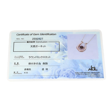 ノンブランド NON BRAND ガーネット U字ペンダント イエローゴールド K10 ガーネット ネックレス 10K ホースシュー 馬蹄 ネックジュエリー