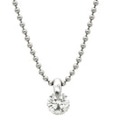 ノンブランド NON BRAND ダイヤ ペンダント プラチナシルバー Pt900 ダイヤモンド Pt850(チェーン) メタル(金具) ネックレス 1P 1石 1粒